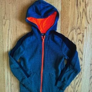 Kids Blue and Orange Hooded Jacket